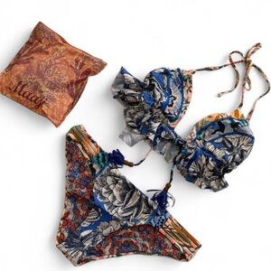 Maaji Blue and Orange Floral Bikini Set